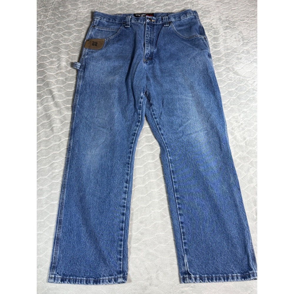 Wrangler Riggs Workwear Mens Carpenter Jeans Blue Denim 36x31 3W020AI Utility